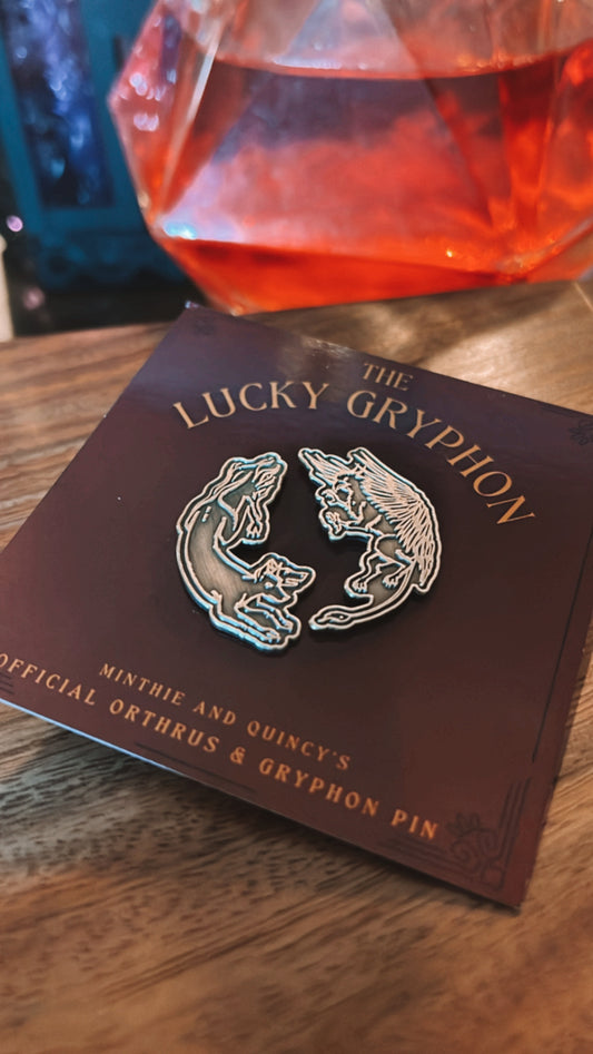 The Lucky Gryphon Official Orthrus & Gryphon Pin